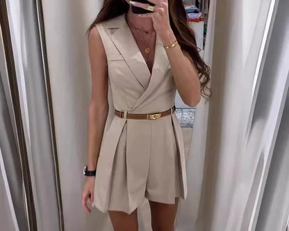 SunChic™  Elegante Mouwloze Body Suit.